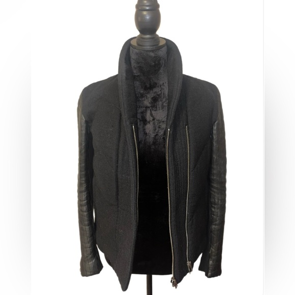 Helmut Lang Jacket with Leather Sleeves- Small - Picture 1 of 4